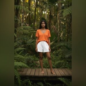 LOFT Everyday T-Shirt in Tangerine Bliss